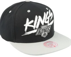 Los Angeles Kings Transcript Black/Grey Snapback - Mitchell & Ness