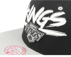 Los Angeles Kings Transcript Black/Grey Snapback - Mitchell & Ness