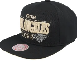 Los Angeles Kings With Love Black Snapback - Mitchell & Ness