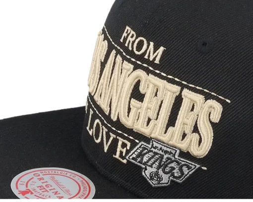 Los Angeles Kings With Love Black Snapback - Mitchell & Ness