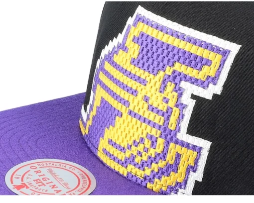 Los Angeles Lakers 8 Bit Xl Black/Purple Snapback - Mitchell & Ness