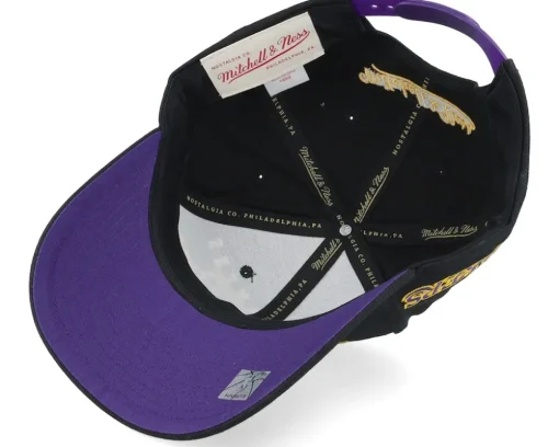 Los Angeles Lakers All Out Collage Pro Black Adjustable - Mitchell & Ness