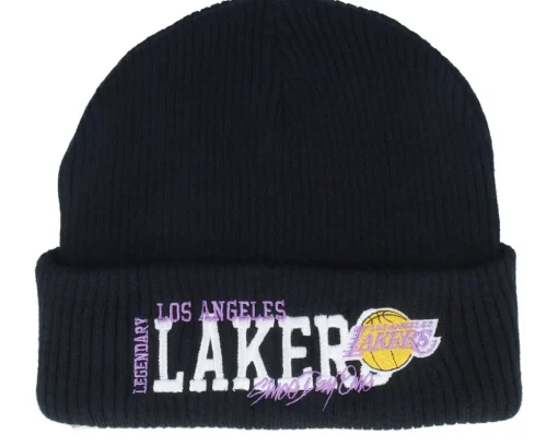 Los Angeles Lakers Billboard Knit Hwc Black Cuff - Mitchell & Ness