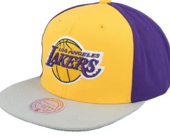 Los Angeles Lakers Block Out Purple Snapback - Mitchell & Ness