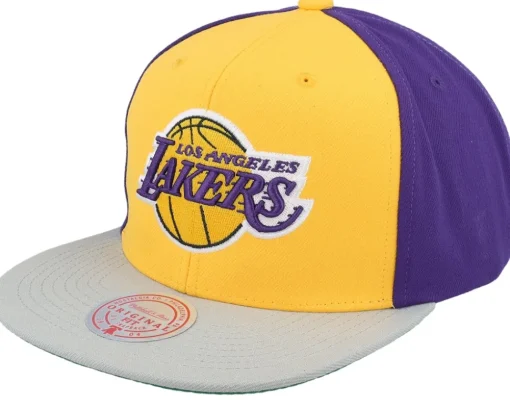 Los Angeles Lakers Block Out Purple Snapback - Mitchell & Ness