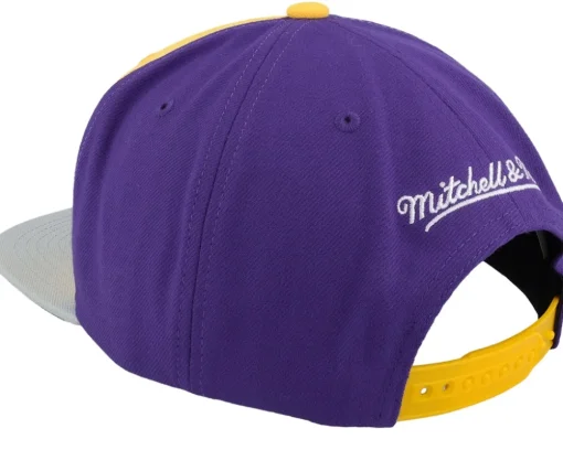 Los Angeles Lakers Block Out Purple Snapback - Mitchell & Ness