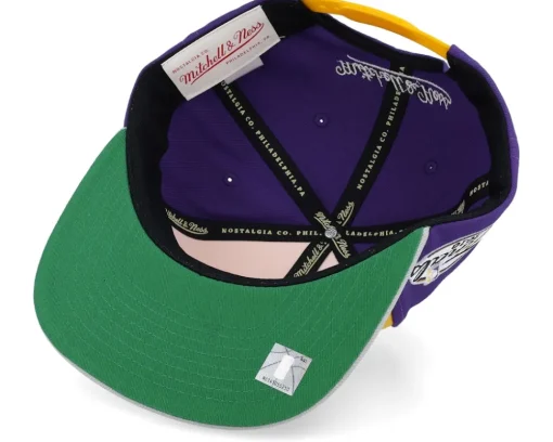 Los Angeles Lakers Block Out Purple Snapback - Mitchell & Ness