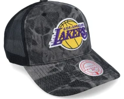 Los Angeles Lakers Burnt Ends Black Trucker - Mitchell & Ness