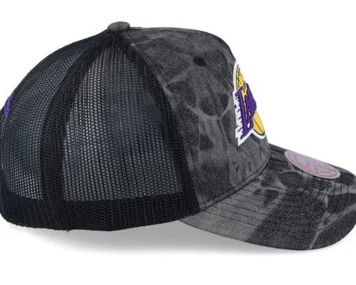 Los Angeles Lakers Burnt Ends Black Trucker - Mitchell & Ness
