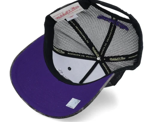 Los Angeles Lakers Burnt Ends Black Trucker - Mitchell & Ness