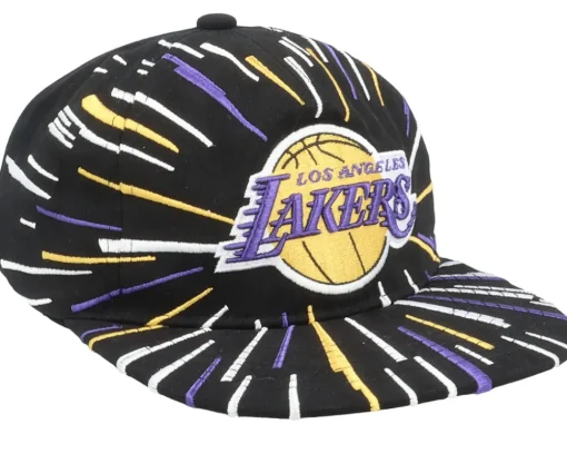 Los Angeles Lakers Burst Deadstock Black Snapback - Mitchell & Ness