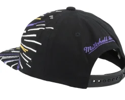 Los Angeles Lakers Burst Deadstock Black Snapback - Mitchell & Ness