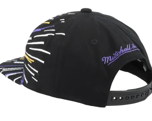Los Angeles Lakers Burst Deadstock Black Snapback - Mitchell & Ness
