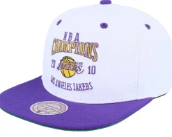 Los Angeles Lakers Champ Series White/Purple Snapback - Mitchell & Ness