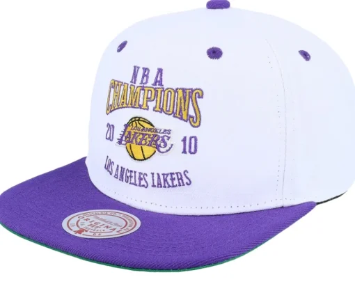 Los Angeles Lakers Champ Series White/Purple Snapback - Mitchell & Ness