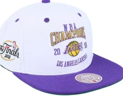 Los Angeles Lakers Champ Series White/Purple Snapback - Mitchell & Ness