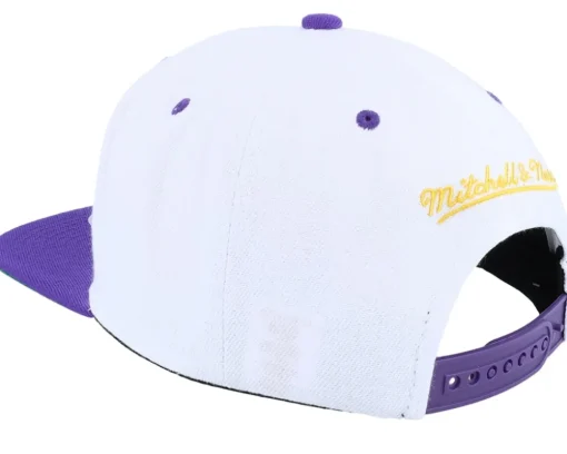 Los Angeles Lakers Champ Series White/Purple Snapback - Mitchell & Ness
