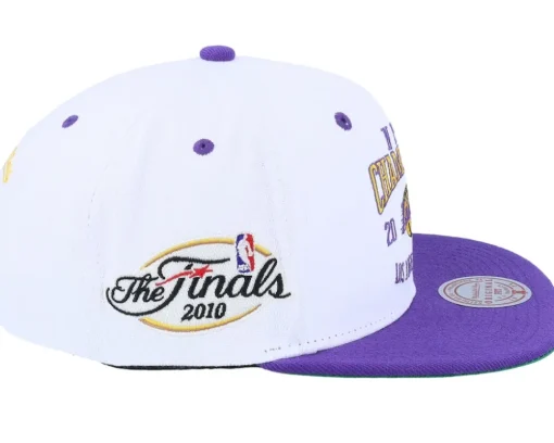 Los Angeles Lakers Champ Series White/Purple Snapback - Mitchell & Ness