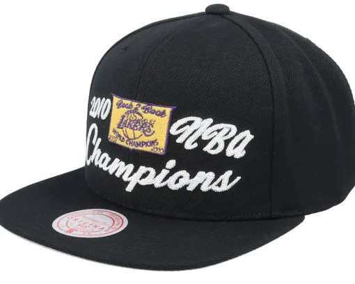 Los Angeles Lakers Champs 10 HWC Black Snapback - Mitchell & Ness