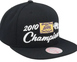 Los Angeles Lakers Champs 10 HWC Black Snapback - Mitchell & Ness