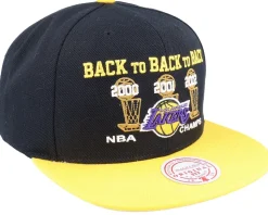 Los Angeles Lakers Champs 00-03 Hwc Black/Gold Snapback - Mitchell & Ness