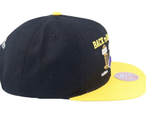 Los Angeles Lakers Champs 00-03 Hwc Black/Gold Snapback - Mitchell & Ness