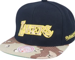 Los Angeles Lakers Choco Hwc Black/Camo Snapback - Mitchell & Ness