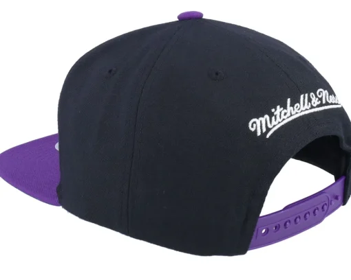 Los Angeles Lakers Circle Splash Black/Purple Snapback - Mitchell & Ness