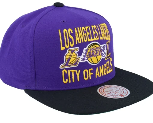 Los Angeles Lakers City Love Purple/Black Snapback - Mitchell & Ness
