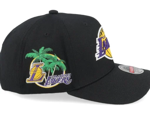 Los Angeles Lakers Classic Custom Patch Black Adjustable - Mitchell & Ness