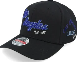Los Angeles Lakers Classic Red Hwc Timeline Black Adjustable - Mitchell & Ness