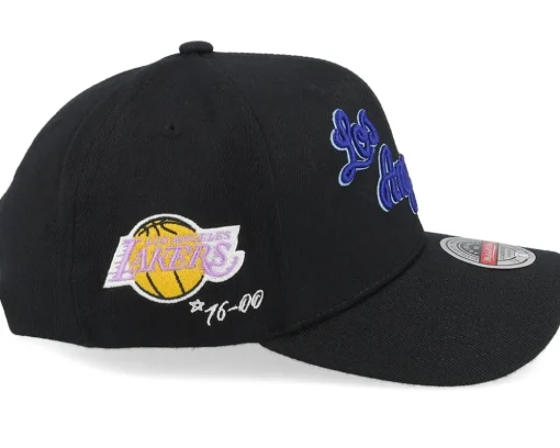 Los Angeles Lakers Classic Red Hwc Timeline Black Adjustable - Mitchell & Ness