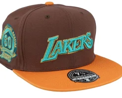 Los Angeles Lakers Copper Top Brown Fitted - Mitchell & Ness