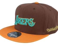 Los Angeles Lakers Copper Top Brown Fitted - Mitchell & Ness