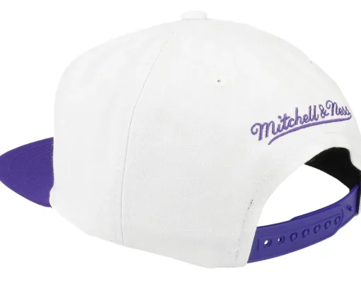 Los Angeles Lakers Core Basic White/Purple Snapback - Mitchell & Ness