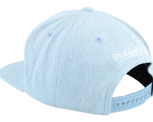 Los Angeles Lakers Denim Stitcher Light Blue Snapback - Mitchell & Ness