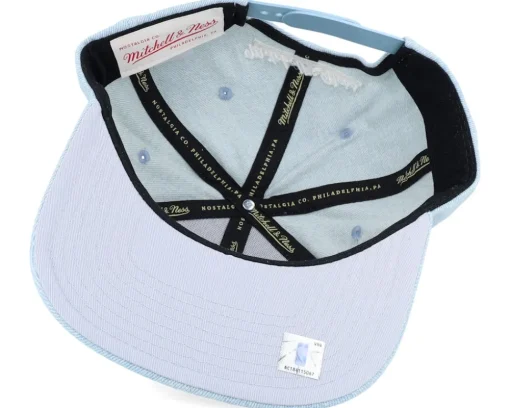 Los Angeles Lakers Denim Stitcher Light Blue Snapback - Mitchell & Ness