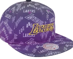Los Angeles Lakers Destination Leisure Deadstock Purple Snapback - Mitchell & Ness