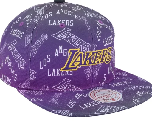 Los Angeles Lakers Destination Leisure Deadstock Purple Snapback - Mitchell & Ness
