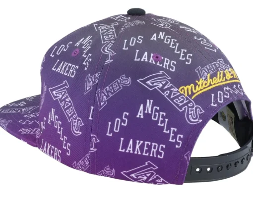 Los Angeles Lakers Destination Leisure Deadstock Purple Snapback - Mitchell & Ness