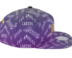 Los Angeles Lakers Destination Leisure Deadstock Purple Snapback - Mitchell & Ness