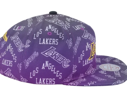 Los Angeles Lakers Destination Leisure Deadstock Purple Snapback - Mitchell & Ness