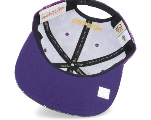 Los Angeles Lakers Destination Leisure Deadstock Purple Snapback - Mitchell & Ness
