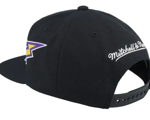 Los Angeles Lakers Double Trouble Black Snapback - Mitchell & Ness