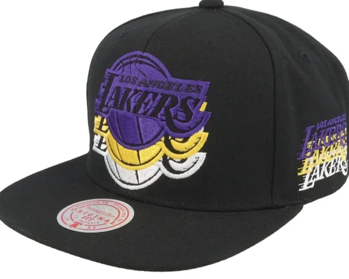Los Angeles Lakers Drop It Black Snapback - Mitchell & Ness