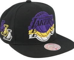 Los Angeles Lakers Drop It Black Snapback - Mitchell & Ness