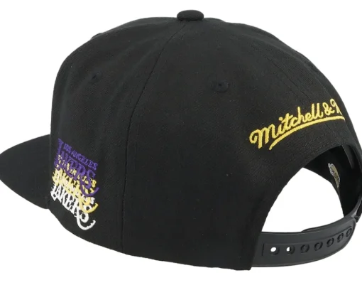 Los Angeles Lakers Drop It Black Snapback - Mitchell & Ness