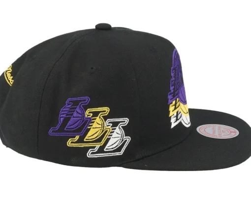 Los Angeles Lakers Drop It Black Snapback - Mitchell & Ness
