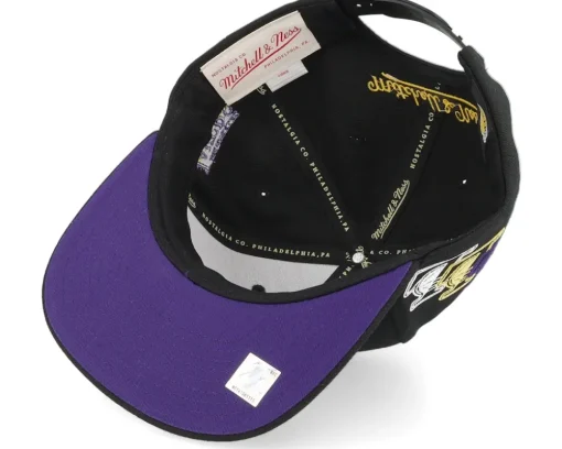 Los Angeles Lakers Drop It Black Snapback - Mitchell & Ness