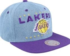 Los Angeles Lakers D-stressed Light Blue/Purple Snapback - Mitchell & Ness